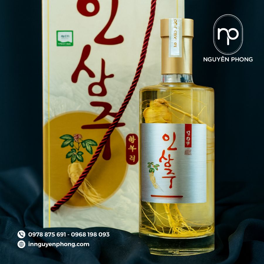 In tem dán rượu sâm giá rẻ tại Hà Nội